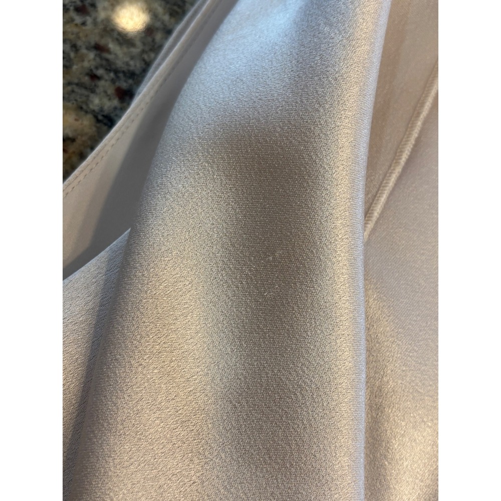 Alice + Olivia Cream Sarandon Satin Ruffle Wide Leg Jumpsuit Size 2 - Picture 7 of 14